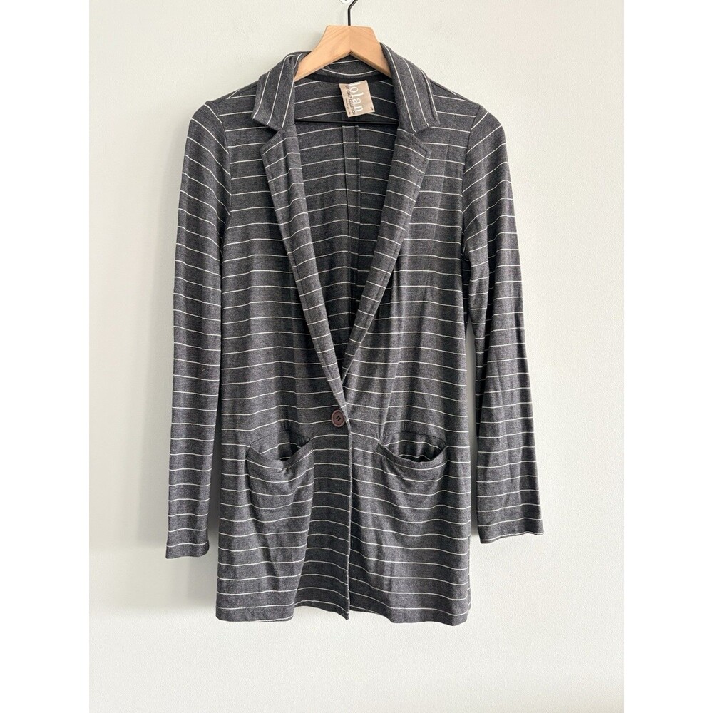 Dolan Left Coast Collection Blazer Womens Small Gray Striped Anthropologie